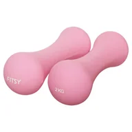 Hantle i ciężarki - Fitsy, Hantle Neoprenowe, Różowe, 2 x 2 kg - miniaturka - grafika 1