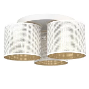 Ażurowa, biało-złota lampa wisząca LX 5262 z serii LOFT SHADE - Lampy sufitowe - miniaturka - grafika 1