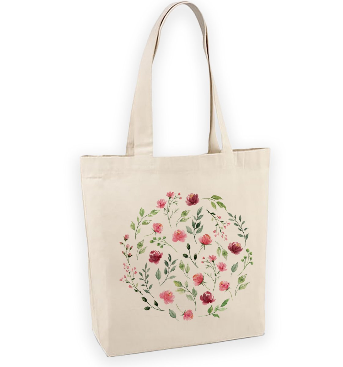 Torba bawełniana z nadrukiem polne kwiaty