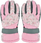 Rękawiczki dla dzieci - Rękawiczki narciarskie dziewczęce Noviti RN055-G-01 Różowe - miniaturka - grafika 1