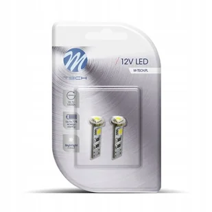 Żarówki ledowe retrofity dioda M-Tech W5W 9xSMD5050 12V Białe 2 szt. - Żarówki samochodowe - miniaturka - grafika 1