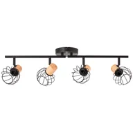 Oprawy, klosze i abażury - Listwa reflektorowa Mallow czarno - beżowa 4 x E14 Inspire - miniaturka - grafika 1