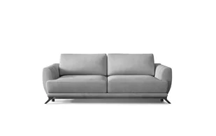 Sofa rozkładana z funkcją spania MEGIS VELVET szara - Sofy i kanapy - miniaturka - grafika 1