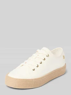 Sneakersy niskie z płótna - Espadryle damskie - miniaturka - grafika 1
