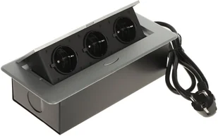 LISTWA ZASILAJĄCA MEBLOWA FPS-3S/CABLE 3 GNIAZDA - Listwy zasilające - miniaturka - grafika 1