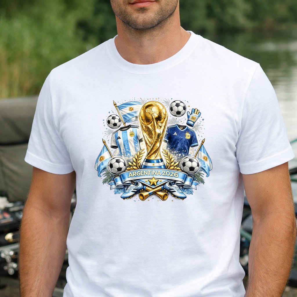 Koszulka WORLD CUP 2026 ARGENTYNA kolor biały rozmiar M