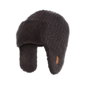 Czapki męskie - Zimowa czapka męska uszatka brodrene cz5 ciemnoszara - miniaturka - grafika 1