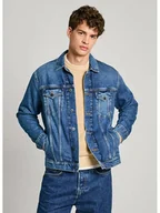 Kurtki męskie - Pepe Jeans Kurtka dżinsowa w kolorze niebieskim - miniaturka - grafika 1