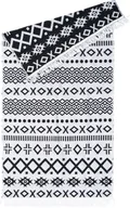 Dywany - Dywan Pled 80 x 150 cm Aztecki czarny - miniaturka - grafika 1