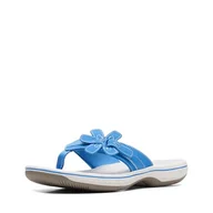 Klapki i japonki damskie - Clarks Brinkley Flora, Klapki i japonki damskie, Syntetyczny niebieski, 39 EU - miniaturka - grafika 1