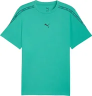 Koszulki męskie - Puma Koszulka męska Puma Tape Tee zielona 691693 40 XL - miniaturka - grafika 1