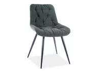 Krzesła - Krzesło tapicerowane PRAGA SZTRUKS zielone - miniaturka - grafika 1