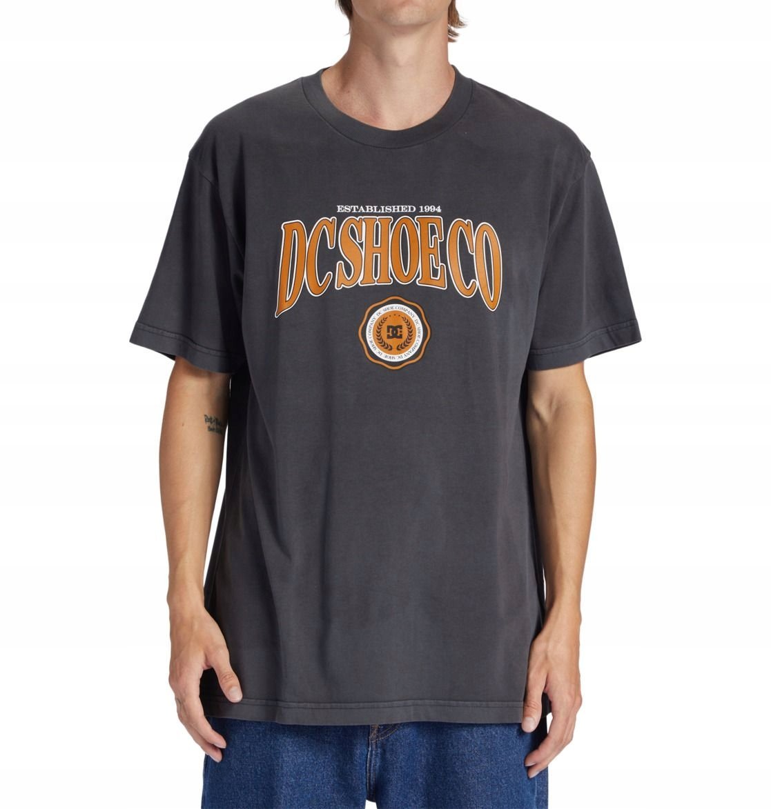 Koszulka DC TUITION 200g czarna z nadrukiem M