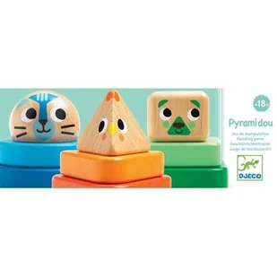 Djeco, piramidki Zwierzątka - Klocki - miniaturka - grafika 1