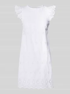 Sukienka mini rozkloszowana z ażurową koronką model ‘LOU’ - Sukienki - miniaturka - grafika 1