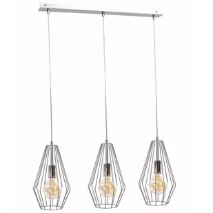 KET Industrialna LAMPA wisząca druciana OPRAWA metalowy zwis srebrny KET668 - Lampy sufitowe - miniaturka - grafika 1