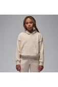 Bluzy dla dziewczynek - Bluza zkapturem dla dużych dzieci Jordan Brooklyn Fleece - Brązowy - Nike - miniaturka - grafika 1