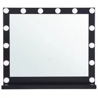 Lustra - Metalowe Lustro Do Makijażu Stojące Led 50 X 60 Cm Czarne Beauvoir - miniaturka - grafika 1