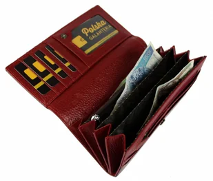 Portfel Damski Skórzany LORENTI Długi Suwak MAX Wewnątrz Skóra Naturalna Lakierowana GD27-RFID-14 9771 CZERWONY LAKIEROWANY - Portfele Portfel Damski Skórzany LORENTI Długi Suwak MAX Wewnątrz Skóra Naturalna Lakierowana GD27-RFID-14 9771 CZERWONY LAKIEROWANY - Portfele - miniaturka - grafika 10