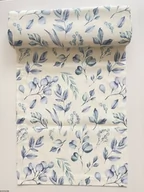 Obrusy i serwetki - Plamoodporny bawełniany bieżnik z wzorem Kwiaty białego koloru - miniaturka - grafika 1