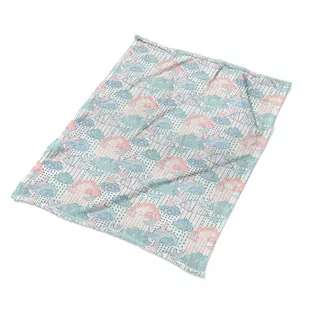Do wnętrz koc narzuta na łóżko Chmury i Kropki eco, Fabricsy - Koce - miniaturka - grafika 1