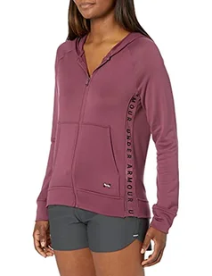 Under Armour koszulka damska Tech Terry Fz z długim rękawem Level Purple/Black/Black (569) S-M 1344487-569-Small - Koszulki i topy damskie - miniaturka - grafika 1