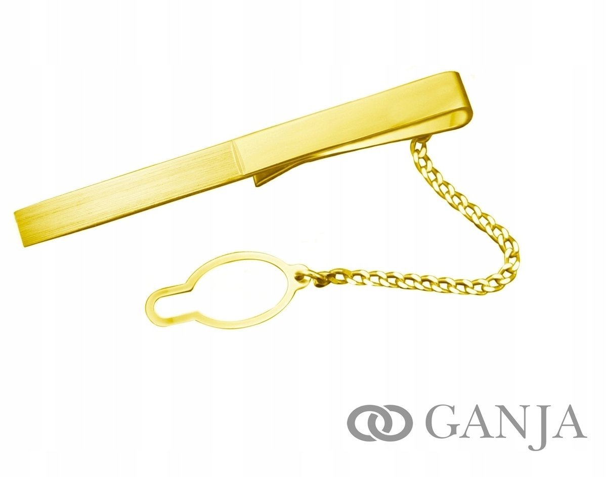 Spinka pozłacana do krawata 925+GRAWER SK03 ŚLUB