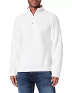 Bluzy męskie - Koton Męska bluza z zamkiem błyskawicznym z długim rękawem, biały (000), L - miniaturka - grafika 1