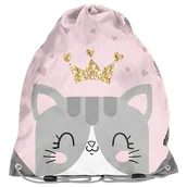 Worki na buty - Worek Szkolny Na Obuwie Kotek Paso Różowy Dla Dziewczynki - miniaturka - grafika 1