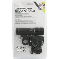 Akcesoria rowerowe - Zestaw lampek rowerowych aluminiowych 1W + 6LED SNAJPER 4bike - miniaturka - grafika 1