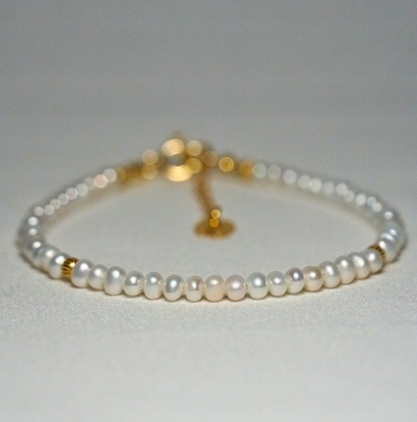 Bransoletka Szczęścia Perła 3mm - Crystals Break 2 Rozmiary