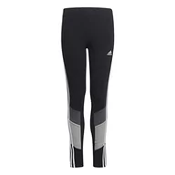 Legginsy - adidas Dziewczęce legginsy G Cb Tig, czarne/grinowe/białe, 12 par, czarny/brązowy/biały, 12 Lata - miniaturka - grafika 1