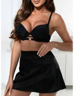 Biustonosze - Gładki biustonosz push up ALTAIR - czarny - miniaturka - grafika 1