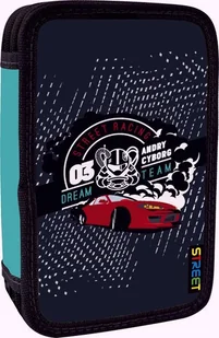 Eurocom Piórnik dwusuwakowy z wyposażeniem Car Racing Street - Piórniki - miniaturka - grafika 2