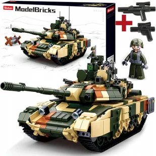 Klocki Wojsko Czołg Rosyjski T-90 Ms Maskowanie Wojsko Figurka Lego Broń - Klocki - miniaturka - grafika 1