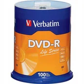 Nośniki danych - Verbatim DVD-R | 4.7GB | x16 | szpindel 100 szt 96525 - miniaturka - grafika 1