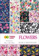 Szkolne artykuły papiernicze - Blok z motywami Flowers A4/15K 80g HAPPY COLOR - miniaturka - grafika 1