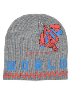 Spiderman Czapka beanie "Spider-man" w kolorze szarym - Czapki damskie - miniaturka - grafika 1
