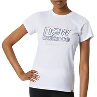 Koszulki sportowe damskie - Koszulka New Balance WT21801WT - biała - miniaturka - grafika 1