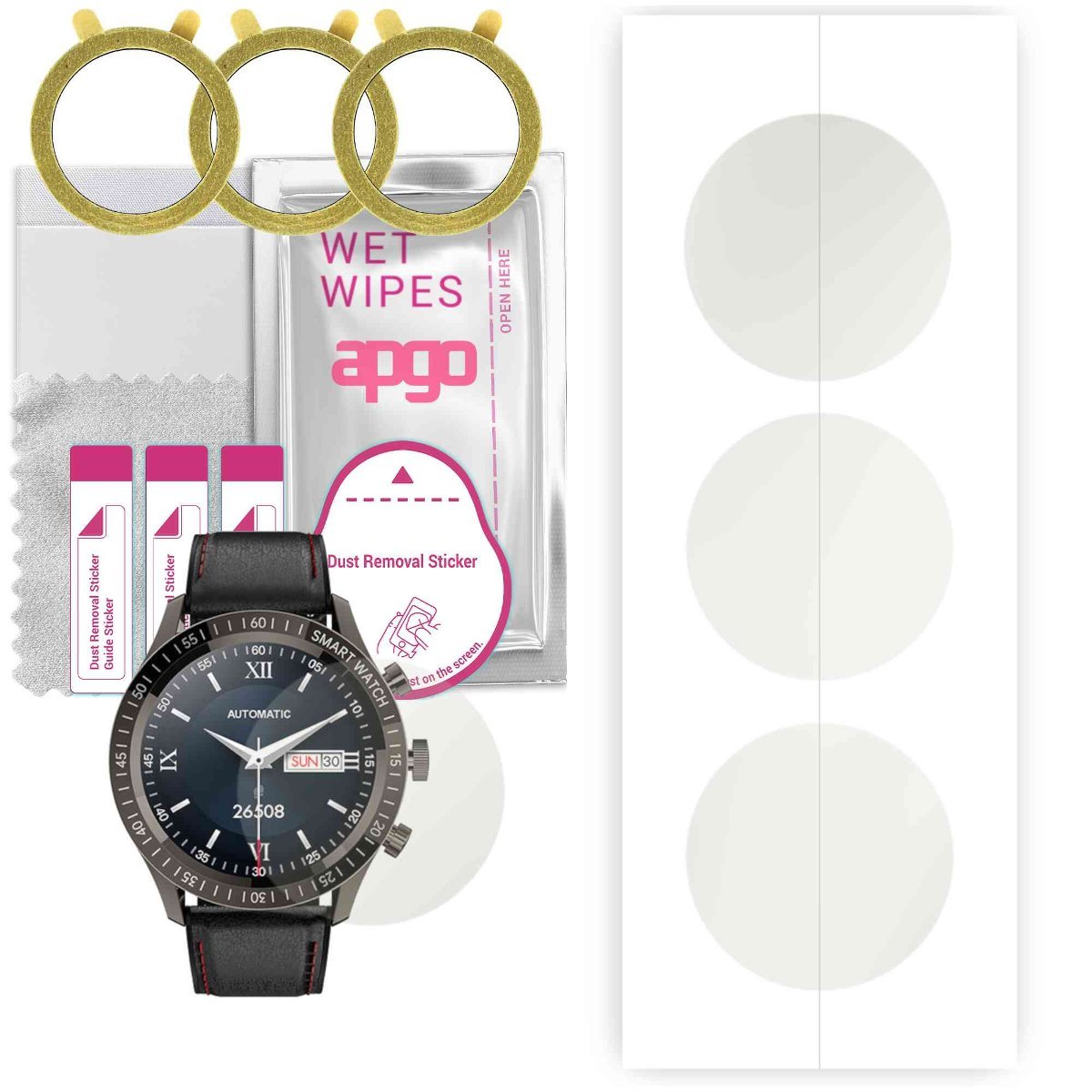 3x Folia hydrożelowa MATOWA do Colmi SKY 5 Plus - apgo Smartwatch Hydrogel MATTE Protection Ochrona na ekran smartwatcha