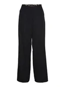Spodnie damskie - Vero Moda Spodnie w kolorze czarnym - miniaturka - grafika 1