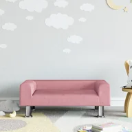 Meble do sypialni - vidaXL Sofa dla dzieci, różowa, 70x45x26,5 cm, aksamit - miniaturka - grafika 1