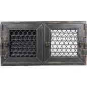 Akcesoria kominkowe - Kratki.pl Kratka retro otwierana podwójna grafitowy antyk 17/17 RETRO2/17/G/A - miniaturka - grafika 1