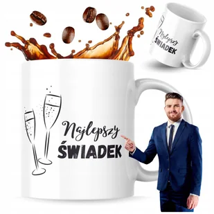 Kubek Z Nadrukiem 330 ml Kubki Do Kawy Kubek Biały Najlepszy Świadek - Kubki Kubek Z Nadrukiem 330 ml Kubki Do Kawy Kubek Biały Najlepszy Świadek - Kubki - miniaturka - grafika 1