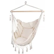 Hamaki - ROYOKAMP Hamak ROYOKAMP 1038827 130 x 100 cm Beżowy - miniaturka - grafika 1