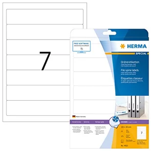 Herma Inkjet Ordneretik. A4 wei 192x38 mm Papier 175 St. - 4825 - Papier do drukarek - miniaturka - grafika 1
