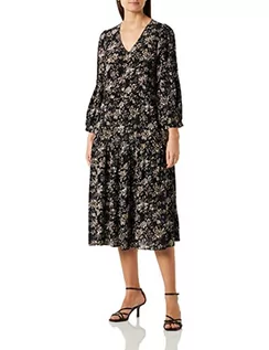 Sukienki - Noa Noa Women's EllenNN sukienka z nadrukiem, czarny/szary, rozmiar 46 (DE) - grafika 1