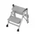 KRAUSE Stabilo drabina schodki składane z ryflowanymi stopniami 1x2 810502