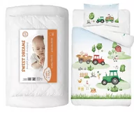Pościel dla dzieci - Komplet do łóżeczka kołdra pościel podusia 100x135 Traktorek - miniaturka - grafika 1