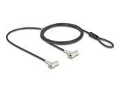 Kontrola dostępu - Navilock 20936 zapięcie do kabli Czarny, Srebrny 1,8 m - miniaturka - grafika 1